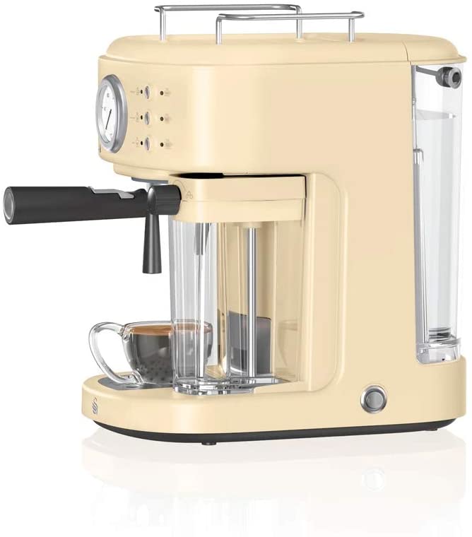 Swan Retro SemiAutomatic Espresso Coffee Machine 1.7L 20 Bars o